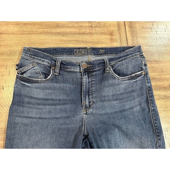 Rock & Republic Denim RX Fixx Skinny Jeans Womens Size 14 Stretch Blue Mid Rise - Picture 6 of 16